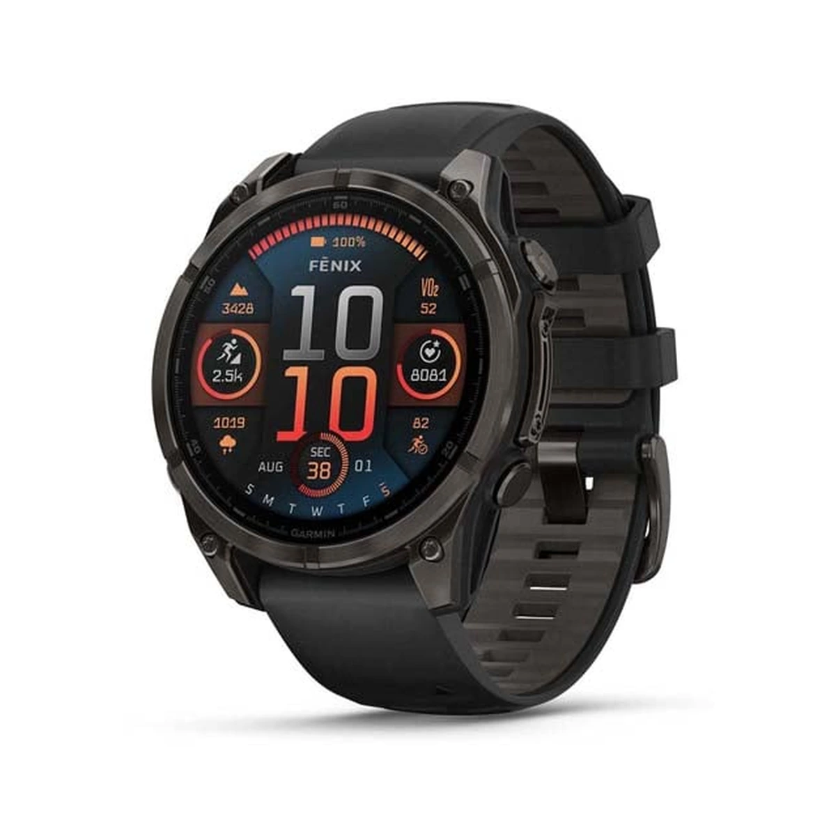Fenix 8 47 mm AMOLED  Carbon Gray DLC Titanium, фото 1