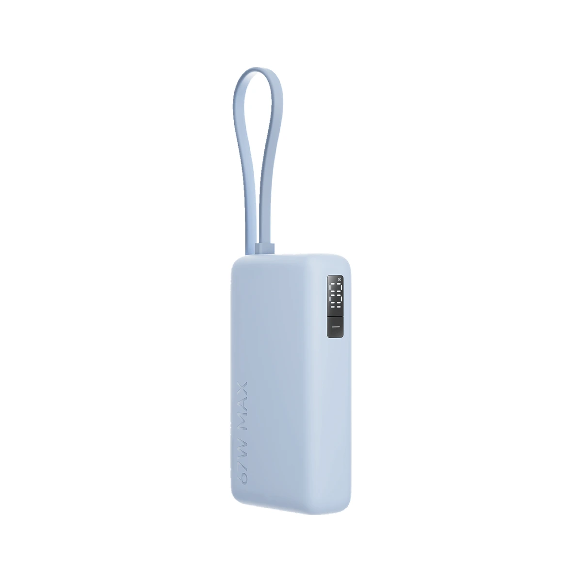 67W Power Bank 10000 (Integrated Cable) Light Blue, фото 2