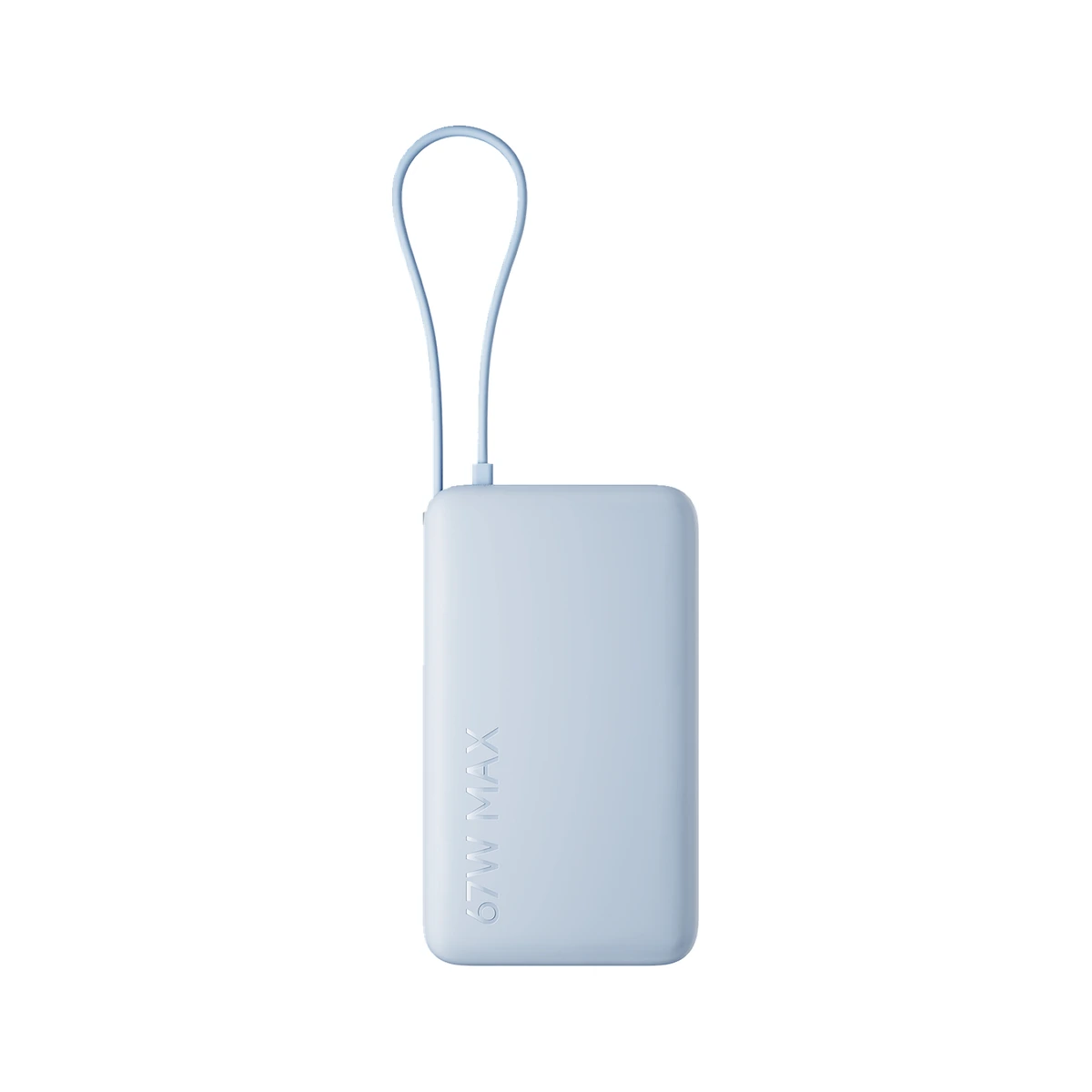 67W Power Bank 10000 (Integrated Cable)  Light Blue, фото 1