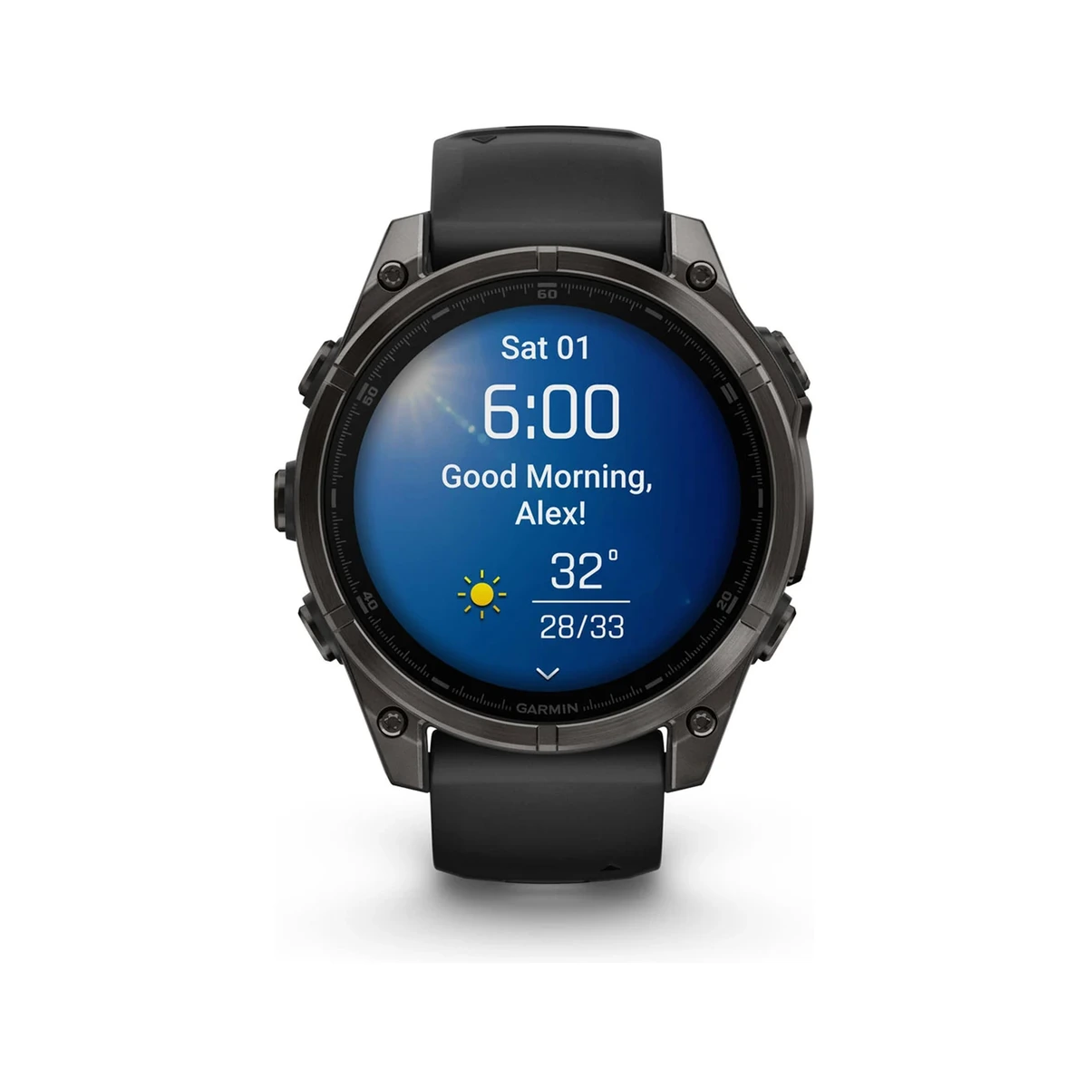 Fenix 8 47 mm AMOLED Carbon Gray DLC Titanium, фото 2