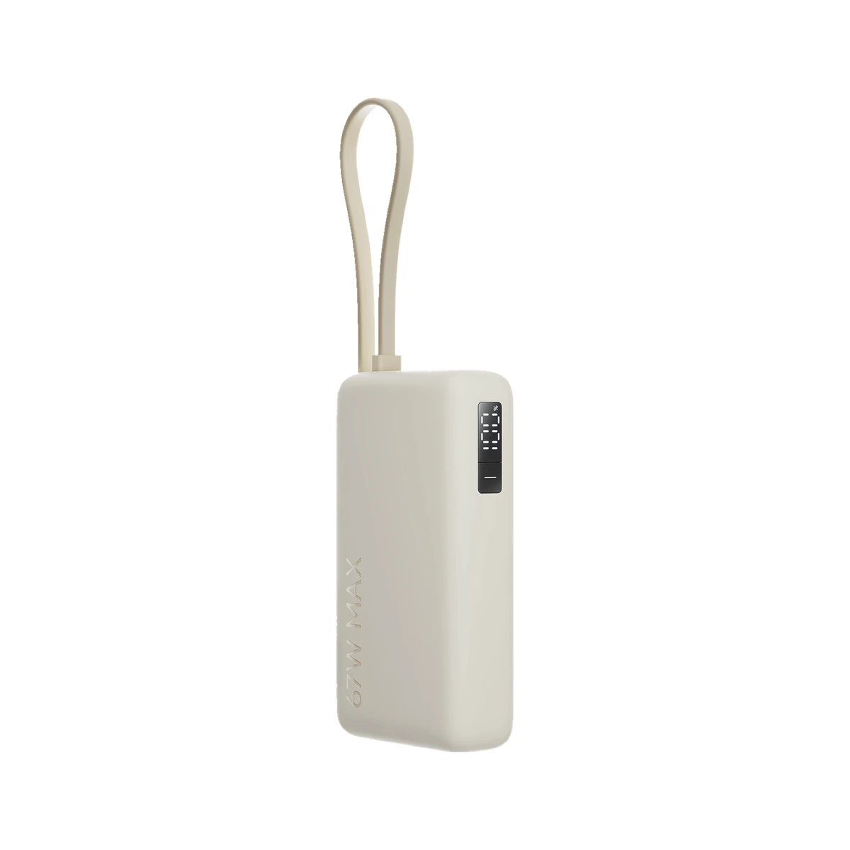 67W Power Bank 10000 (Integrated Cable) Light Coffee, фото 2