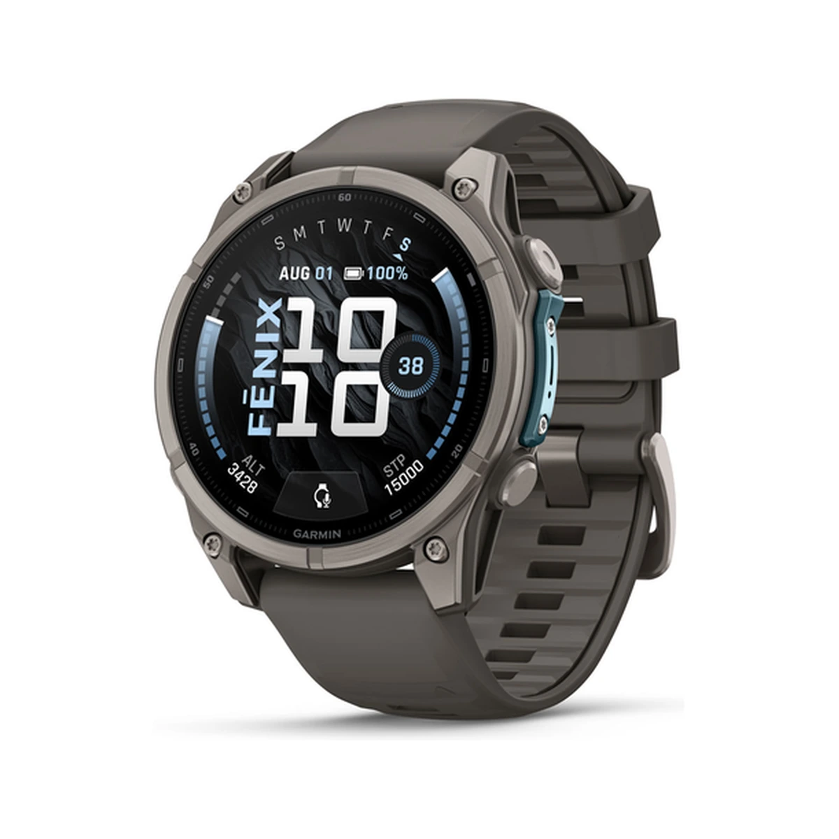 Fenix 9 AMOLED  Titanium with Pebble Gray Silicone Band, фото 1