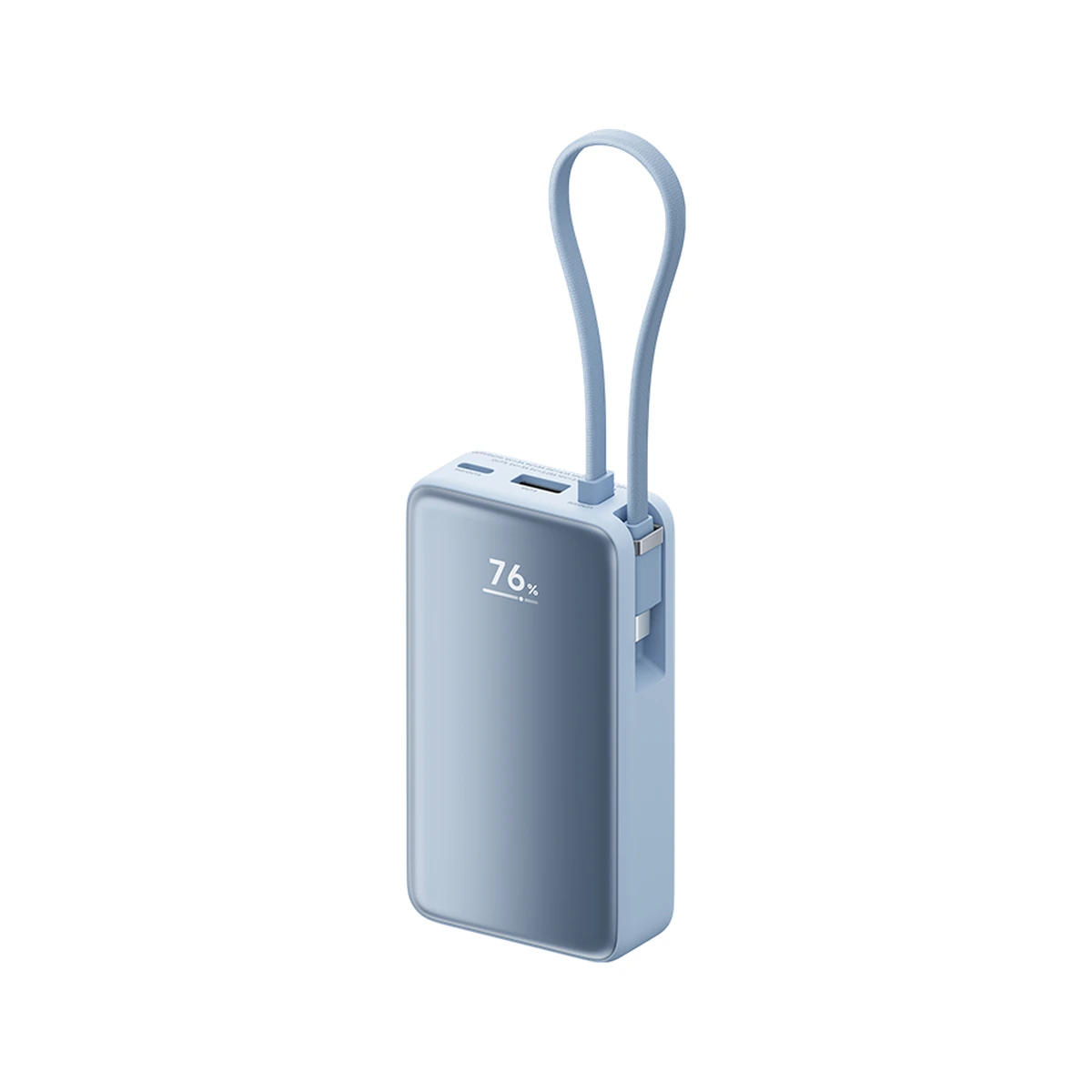 Power Bank 10000 45W (Integrated Cable, Display)  Blue, фото 1
