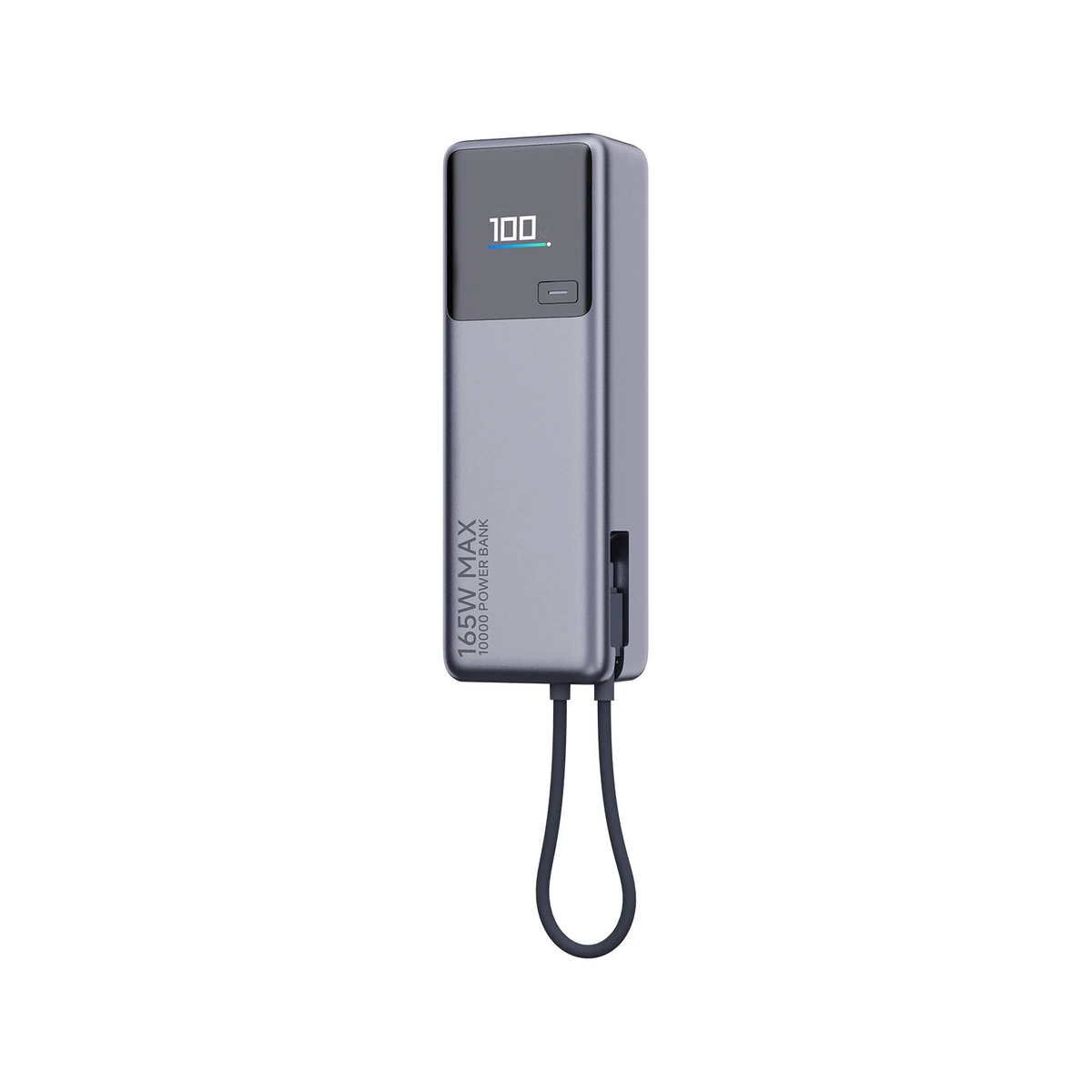 165W Power Bank 10000 (Integrated Cable)  Gray, фото 2