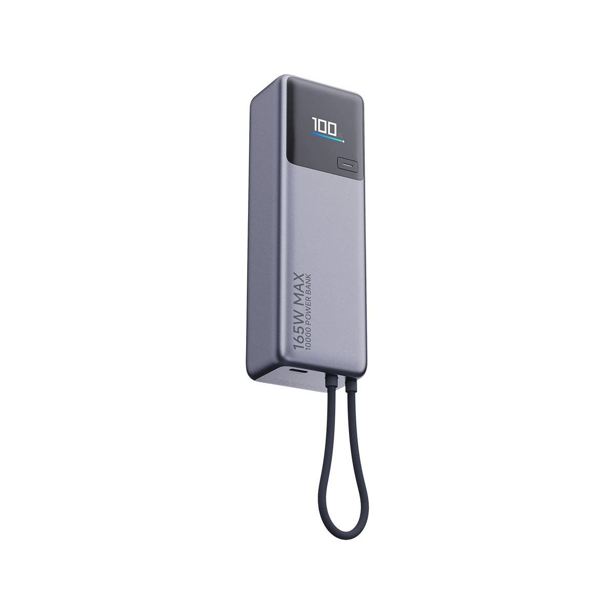 165W Power Bank 10000 (Integrated Cable)  Gray, фото 3