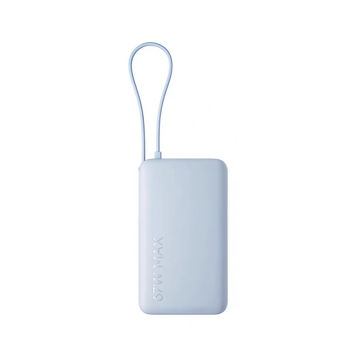 67W Power Bank 10000 (Integrated Cable) Light Blue, фото 2